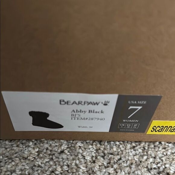 Bearpaw Black Suede Boots ABBY NEW IN BOX SIZE 7 - Picture 4 of 5